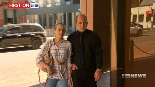 Robert Mann and Jaimi-Lee Atkinson arrived at court together. (9NEWS)