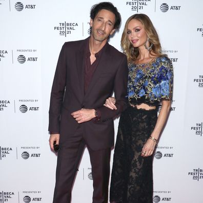 Adrien Brody and Georgina Chapman attend the Clean premiere during the 2021 Tribeca Festival at Brooklyn Commons at MetroTech on June 19, 2021 in New York City. 