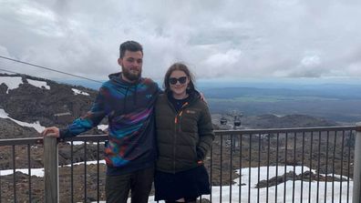 The couple at Mt Ruapehu in December 2019.