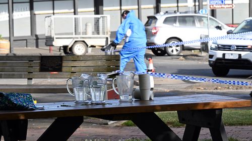 The aftermath of the fatal car crash in the regional Victorian town of Daylesford.