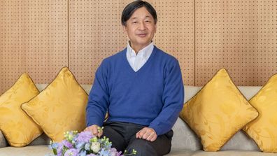 Japan's Emperor Naruhito poses at Akasaka Palace in Tokyo on Feb. 2, 2021. Naruhito celebrated 61st birthday on Tuesday, Feb. 23, 2021