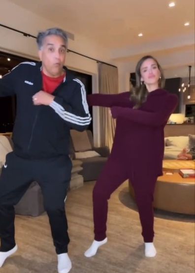 Jessica Alba and her dad Mark Alba dance as he battles thyroid cancer.
