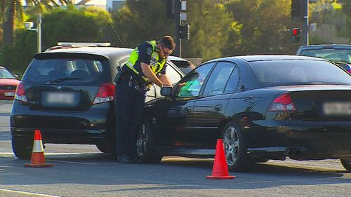 The chase ended with a collision at a busy intersection.