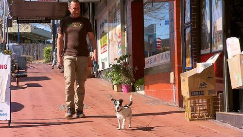 Jack's owner Gerard Murphy is happy to have the 10-year-old rescue dog back.