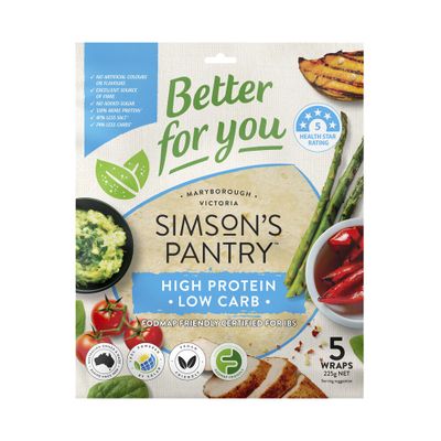 Simson's Pantry Low Carb High Protein Wrap