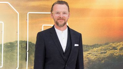 Simon Pegg attends the "Once Upon a Time... in Hollywood" UK Premiere at Odeon Luxe Leicester Square on July 30, 2019 in London