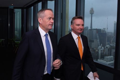 Opposition Leader Bill Shorten and Shadow Treasurer Chris Bowen announced the tax overhaul in Sydney today. (AAP)