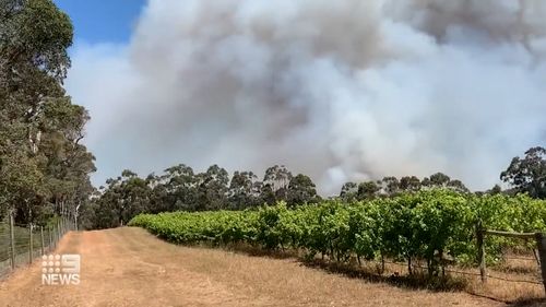 Campers and homes have been evacuated around the Leeuwin-Naturalist National Park in the Augusta Margaret River Shire in Western Australia. 
