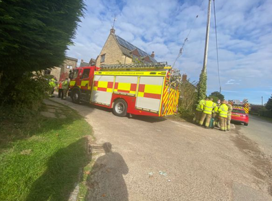 The family were rushed to hospital and their home evacuated.