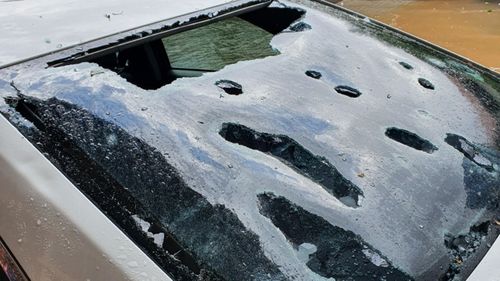 Canberra has been smashed by a huge hailstorm.