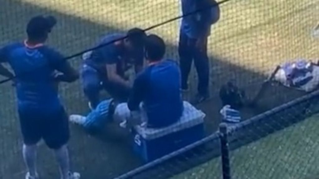 India captain Rohit Sharma was injured during a T20 World Cup net session.