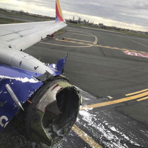 Investigations centre around a fan in the engine on the plane.