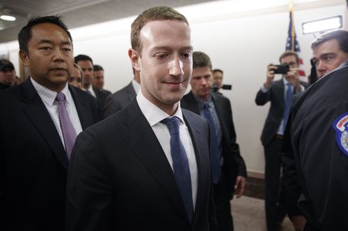 Mark Zuckerberg will face two Congressional hearings this week regarding Facebook allowing third-party applications to collect the data of its users without their permission. (AAP)