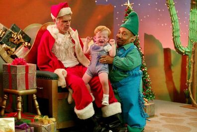 Bad Santa with crying child