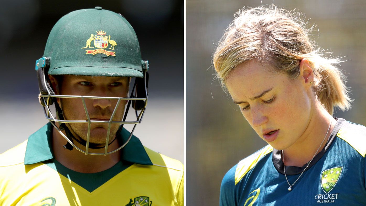 Aaron Finch (left) and Ellyse Perry find themselves at the centre of a dispute between CA and the BCCI.