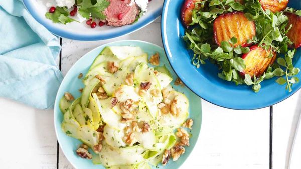 Summer squash and zucchini ribbon salad recipe