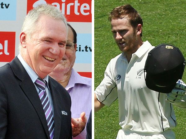 Allan Border and Kane Williamson. (AAP and Getty)
