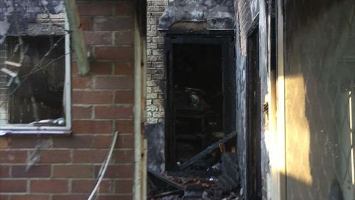 Fire ripped through the home at Sydenham. (9NEWS)