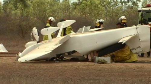 The pilot was accompanied with a woman aged in her 20s, who also suffered injuries. (9NEWS)