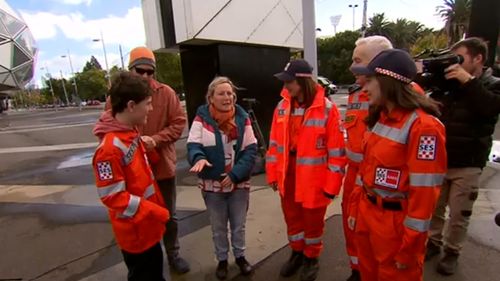 It's been almost a year since William Callaghan survived two freezing nights lost in the bush.The teenager met some of the team who helped save him today.