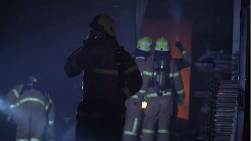 Seven fire trucks were called to the scene. (9NEWS)