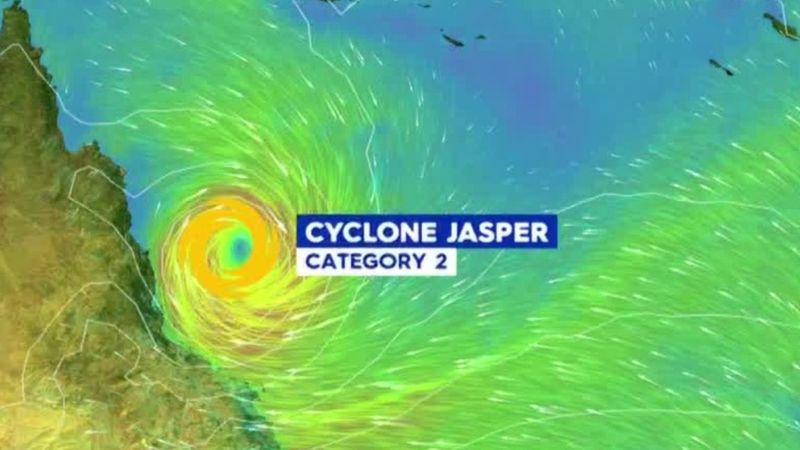 Severe weather warning for Queensland as Tropical Cyclone Jasper heads ...