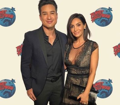 Mario Lopez and his wife Courtney Mazza Lopez.