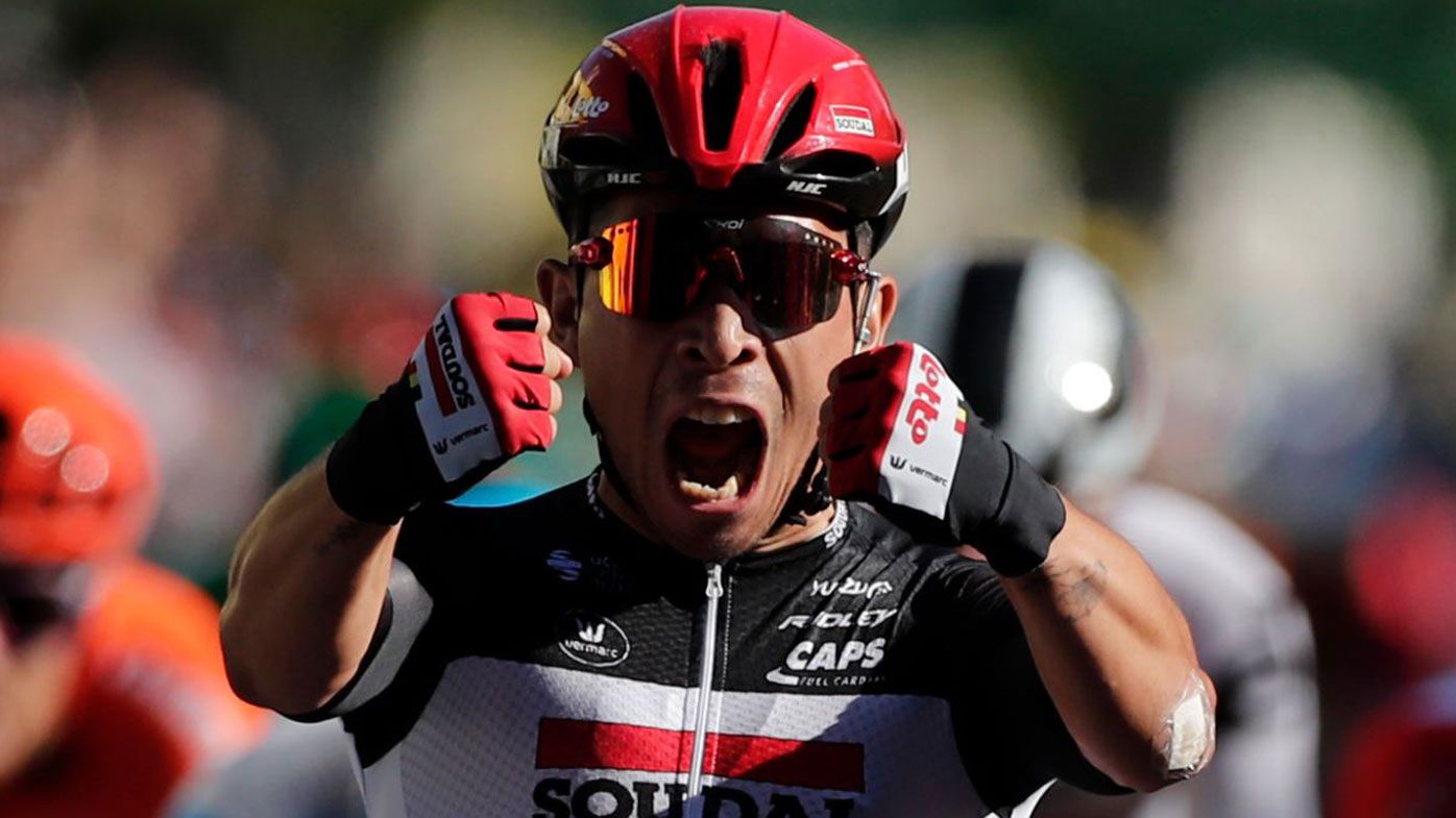 Aussie Caleb Ewan wins third stage of Tour de France with incredible sprint finish