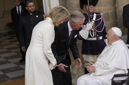 Pope Francis, King Philippe, Queen Mathilde