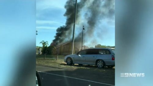 The blaze is believed to have been sparked by children playing with matches in a bedroom. Picture: 9NEWS.