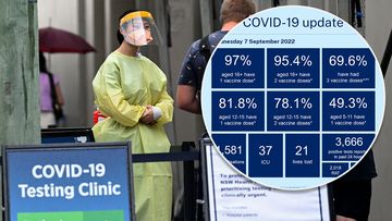 COVID-19 numbers and testing clinic composite