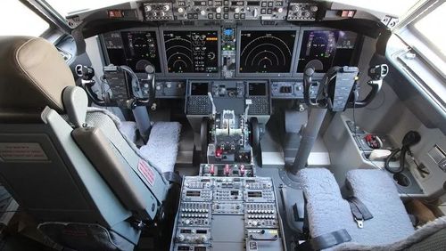 A look inside the cockpit of a Boeing 737 MAX8.