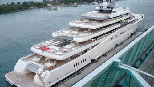The superyacht Eclipse, owned by Russian billionaire and oligarch Roman Abramovich.