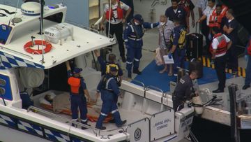 An unwell passenger has been removed from a cruise ship in Sydney Harbour.