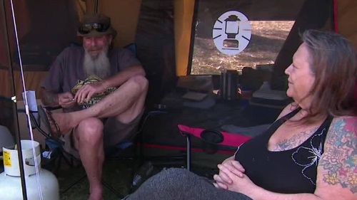 David Abbott and partner Carroll were staying in a campground in Beenleigh, Logan.