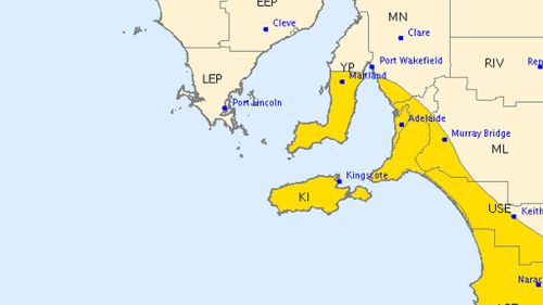 Severe weather warning for parts of South Australia