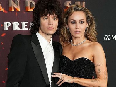 Maxx Morando and Miley Cyrus at the "Avatar: Fire and Ash" World Premiere, December 2025