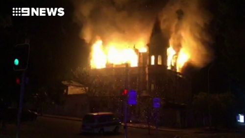 Flames tore through the historic building overnight. 