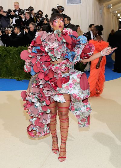 Rihanna in Comme des Garcons at the 2017 Met Gala,&nbsp;Rei Kawakubo/Comme des Garcons: Art Of The In-Between&nbsp;