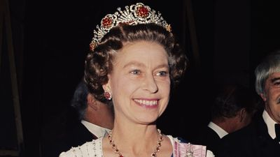 Queen Elizabeth wearing a tiara