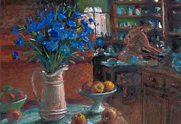 Which Australian artist painted Poppy in the Kitchen with Cornflowers?