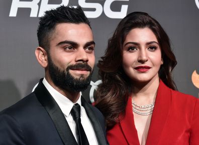 Indian Cricketer Virat Kohli and Bollywood actress Anushka Sharma. 