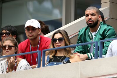 Rapper Drake attends the Women's Singles Semifinals match between Roberta Vinci of Italy and Serena Williams of the United States on Day Twelve of the 2015 US Open at the USTA Billie Jean King National Tennis Center on September 11, 2015 in the Flushing neighborhood of the Queens borough of New York City. (Photo by Matthew Stockman/Getty Images)