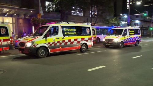 Several ambulance crews attended the scene in Sydney's CBD around 12.30am.