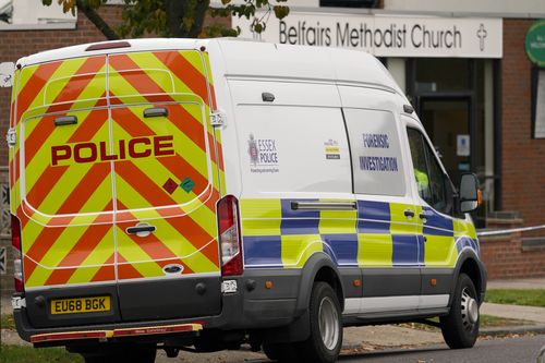 A forensic UK police van
