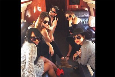They've got more money than sense, so we shouldn't really be surprised that the Kardashians have graduated from first class to private cabins.<br/><br/>Lil' sis Kendall Jenner shared this snap of the sister trio flying in style earlier this year, and we were more than a little jealous ... Remind us why these people are famous again?<br/><br/>Image: Instagram @kendalljenner