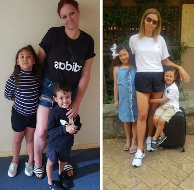 Sydney mum Fa'asega Vandermade 42kg weight loss before and after with kids