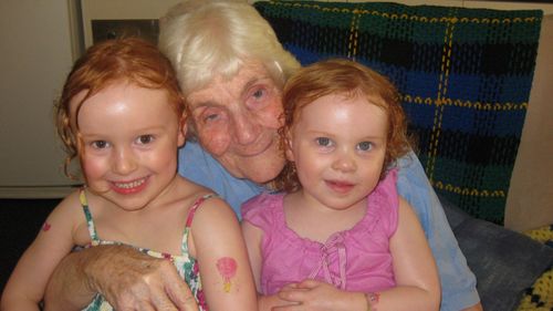 Eileen Campbell and two of her great-grandchildren.