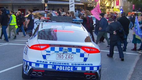 There have been more arrests at CBD protests in Brisbane this morning. 