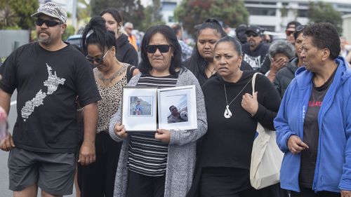 Family and friends of victims of the White Island eruption gathered in Whakatane this morning.